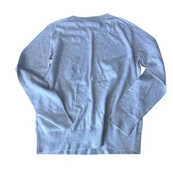 Banana Republic Gray Crew Neck Cotton Light Sweater Women's Size Medium - Picture 3 of 5